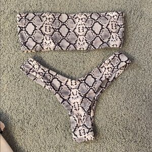 Zaful snakeskin bikini NEVER WORN